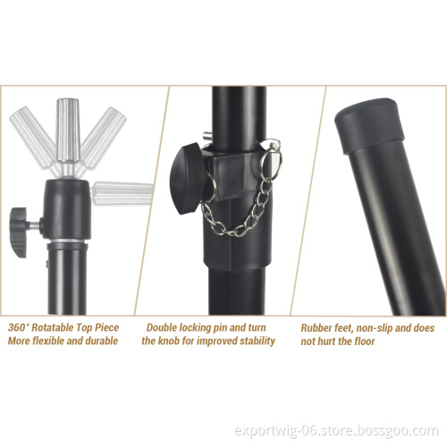 Wig Stand Adjustable Canvas Block Head Tripod With Multifunc Tray Mannequin Head Tripod For Wig Training Doll Head Stand Tripod